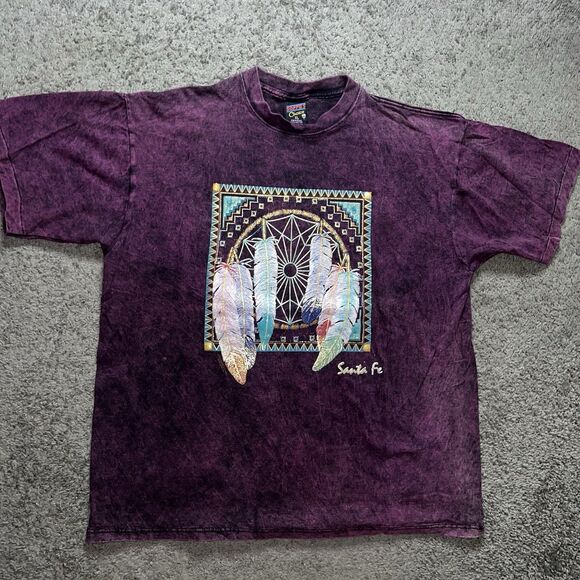 Vintage 90s Native American Dreamcatcher Size XL T Shirt Single Stitch Made USA - Picture 1 of 6